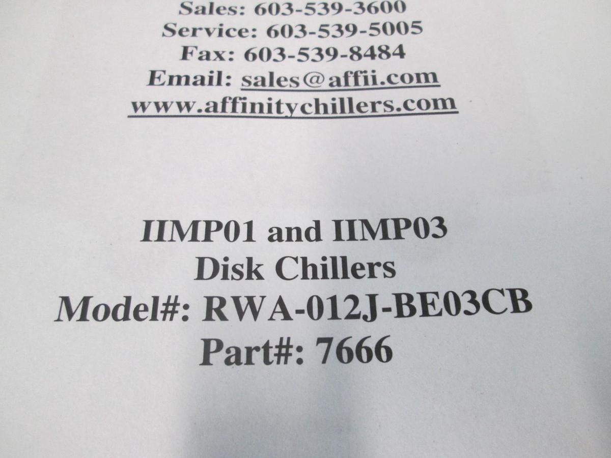 Used Affinity, Disk Chillers, RWA-012J-BE03CB, 7666, Manual, Used