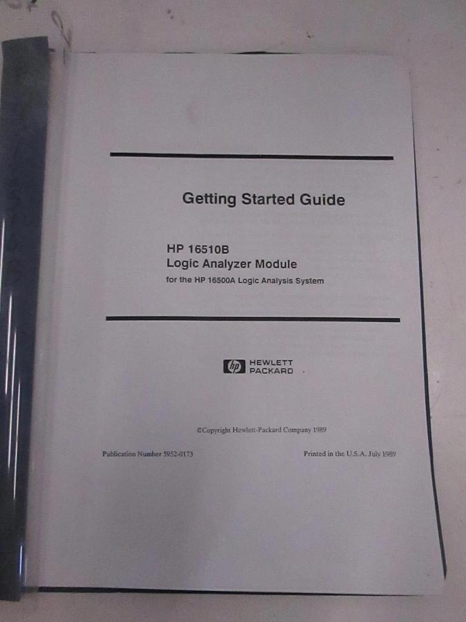 Used HP 16510B Logic Analyzer Module Getting Started Guide, Used