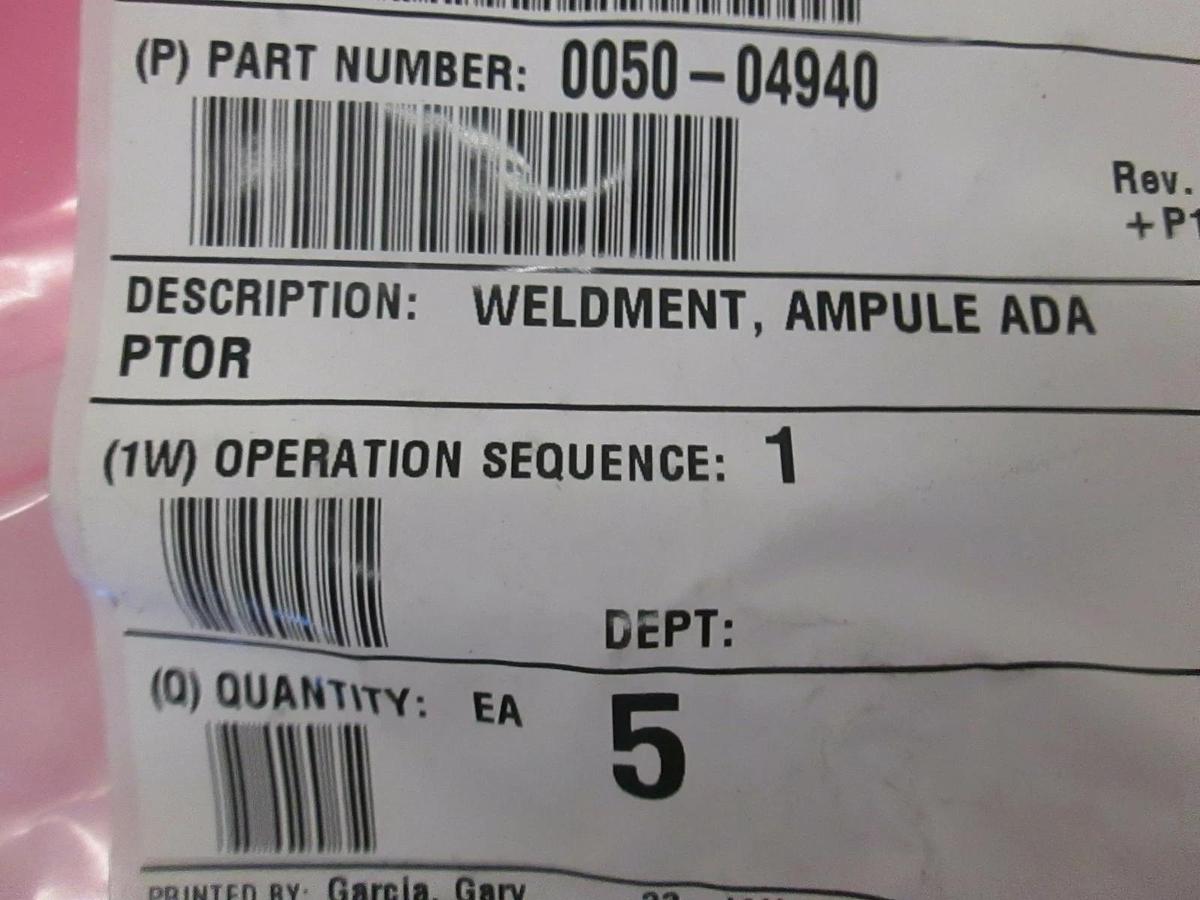 Used AMAT, Weldment, Ampule Adaptor, 0050-04940, Used