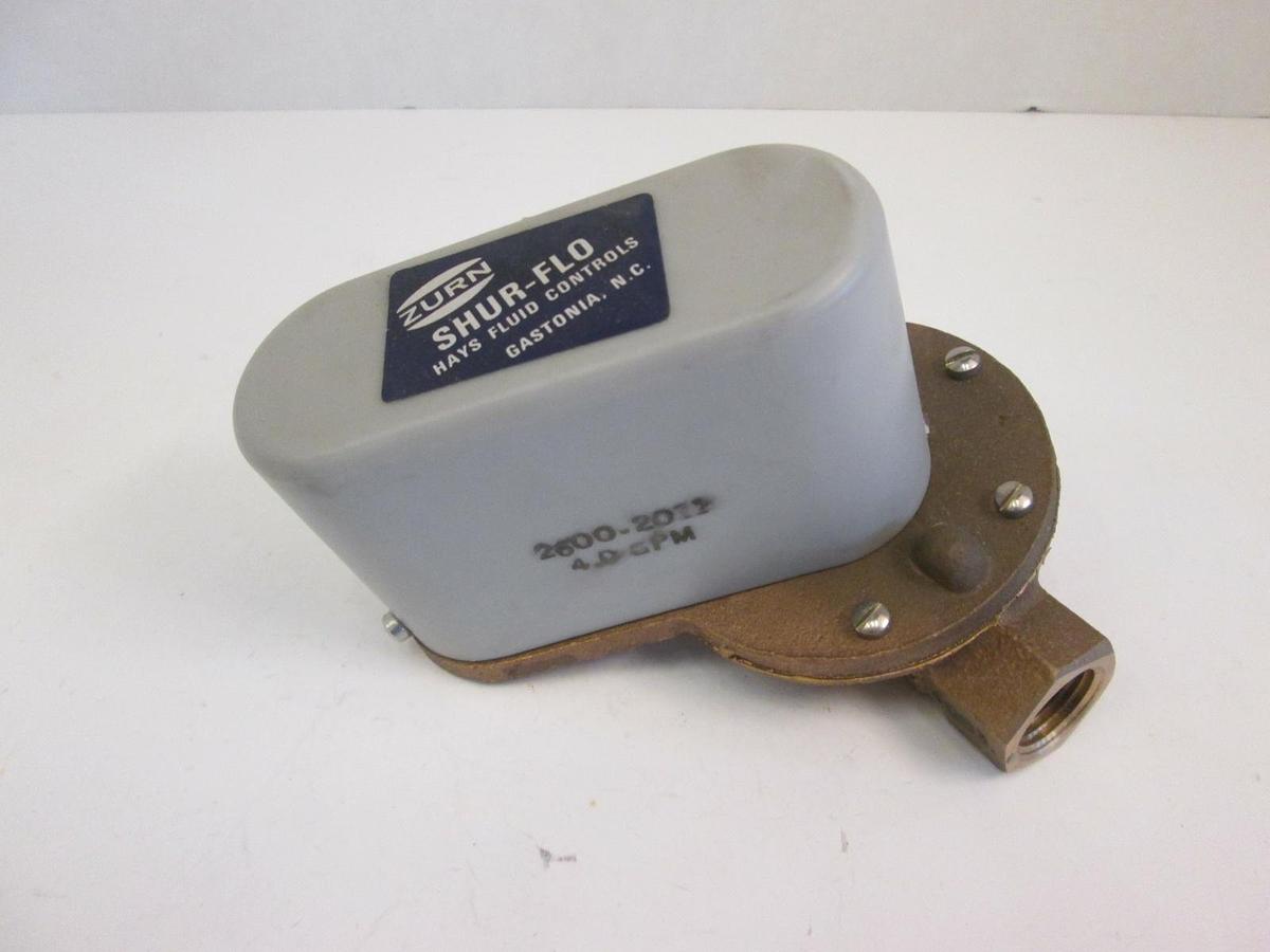 Used Zurn Shur-Flo 2600-2012 Hays Fluid Controls Flow Controller Switch Sensor