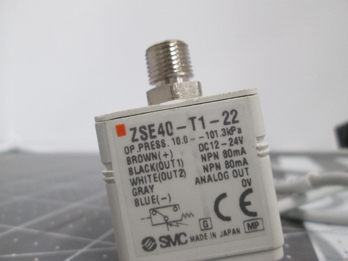 Used SMC ZSE40-T1-22 High Precision Digital Vacuum Pressure Switch 1/8 NPT NPN