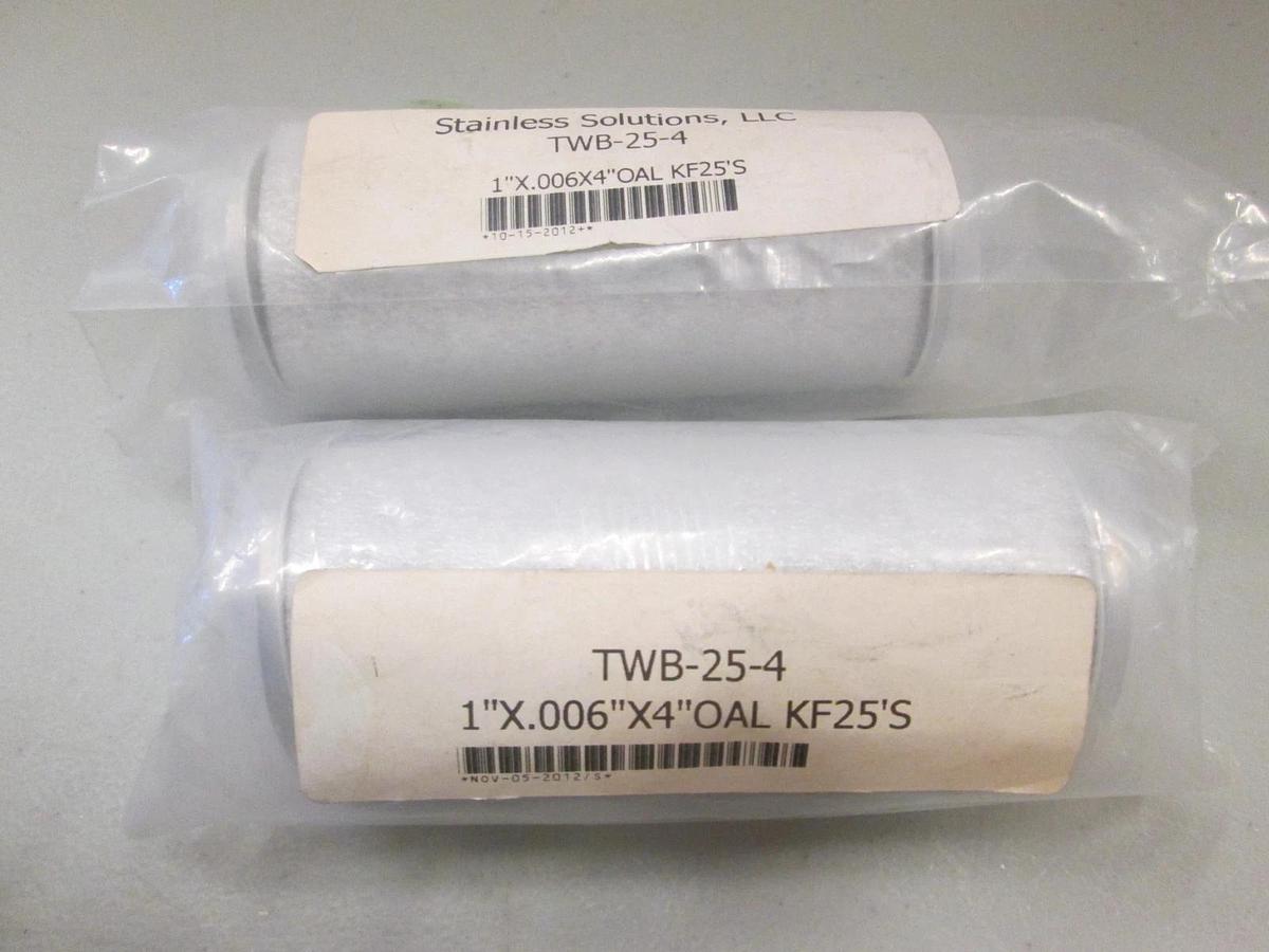 Stainless Solutions, TWB-25-4, Filter, 1"x.006"x4"OAL KF25's, New, Lot of 2