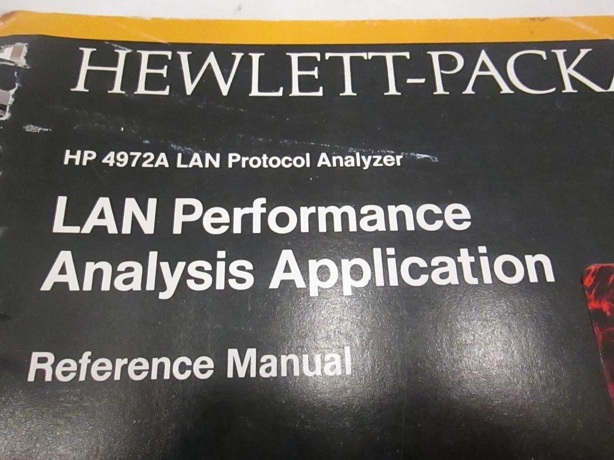 Used HP 4972A LAN Protocol Analyzer Reference Manual, Used