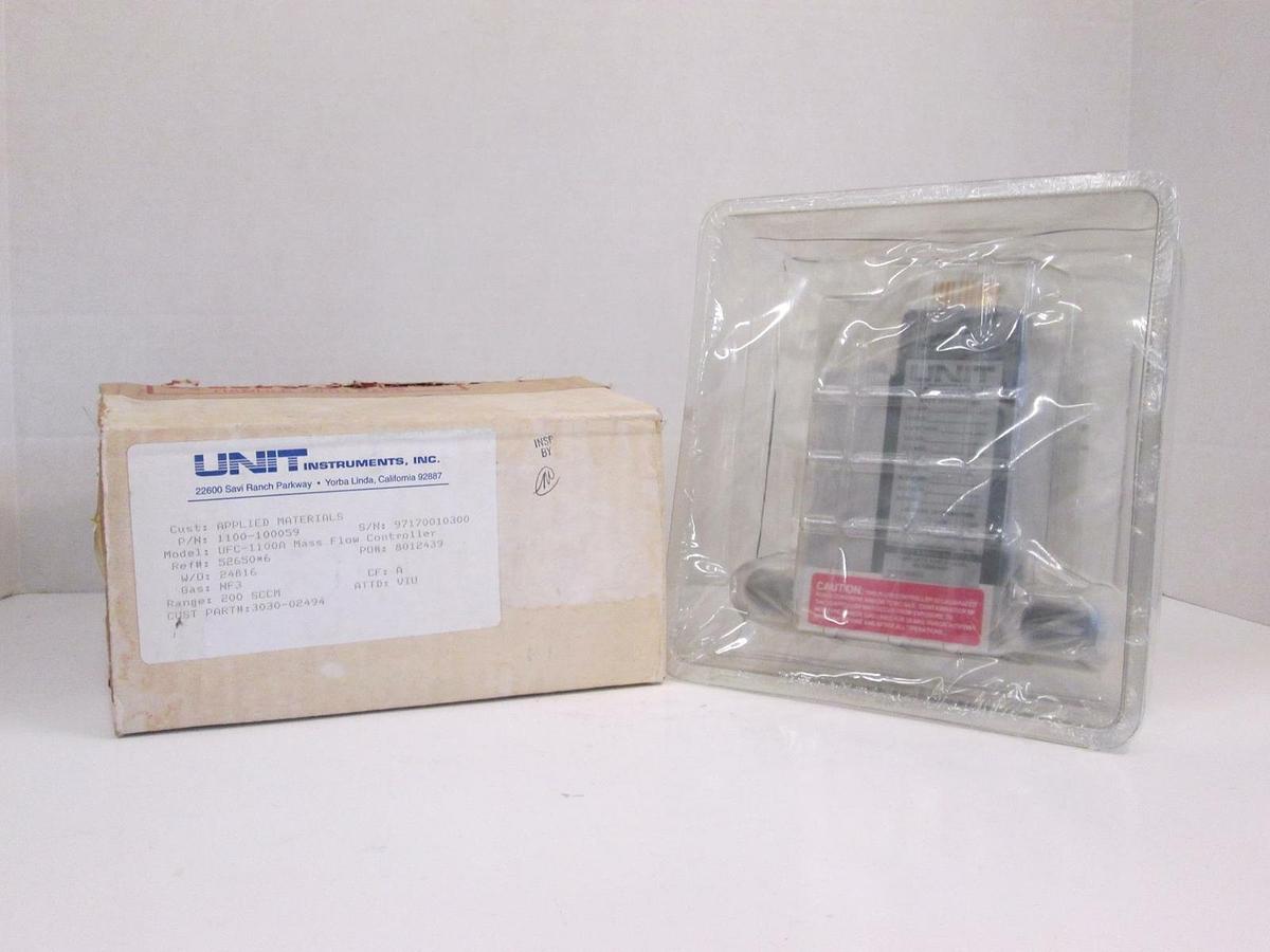 Used Unit UFC-1100A Mass Flow Controller NF3, 200 SCCM, Reburbished