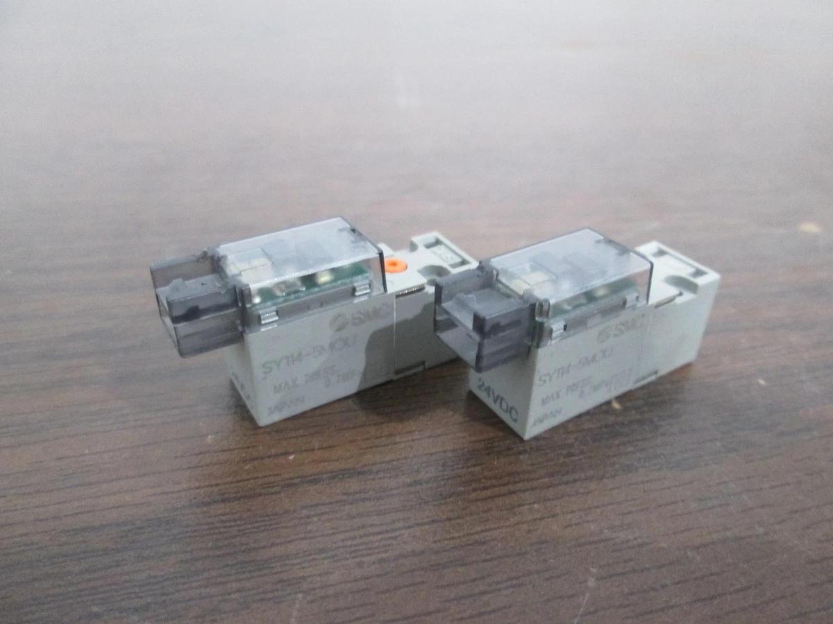 Used SMC, SY114-5MOU, Solenoid Valve, 0.7MPa, Used, Lot of 2