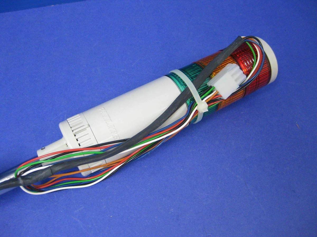 Used Patlite LE-P 3 Tier Signal Tower Light, Red, Amber, Green, 24V AC/DC, Used