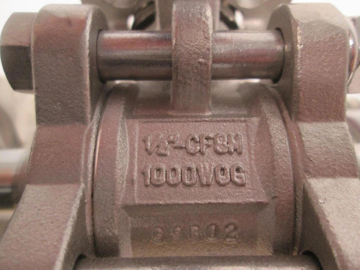 Dixon, 1/2"-CF8M 1000 WOG, Butterfly Valve, Used