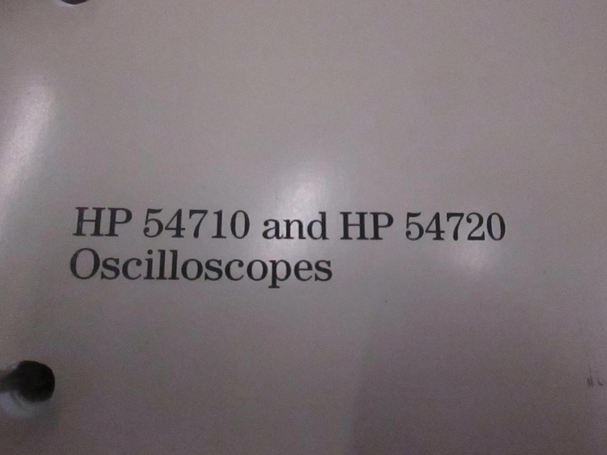 Used HP 54710 and 54720 Oscilloscopes Programmer's Reference, Used