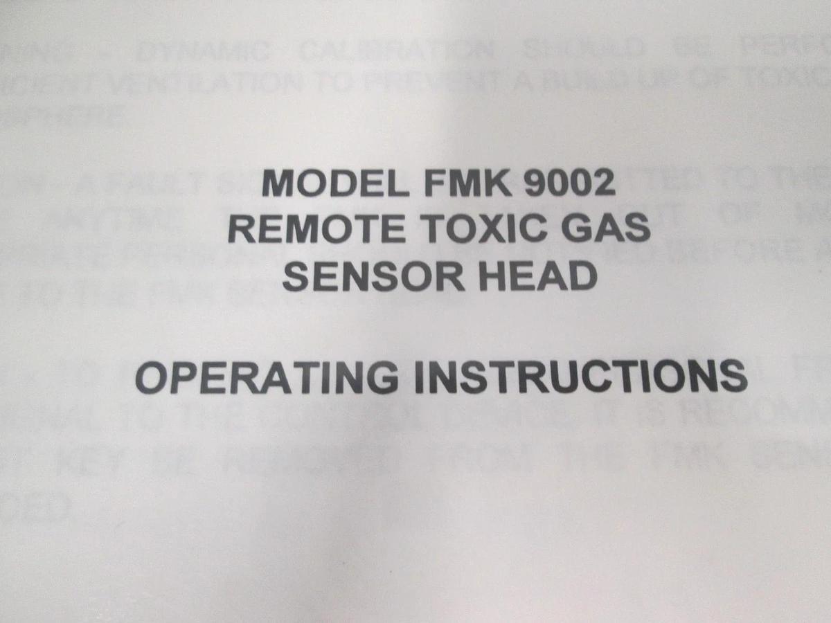 MST, FMK 9002, Remote Toxic Gas Sensor w/ ARMI Sensor and Cable w/ Manual, New