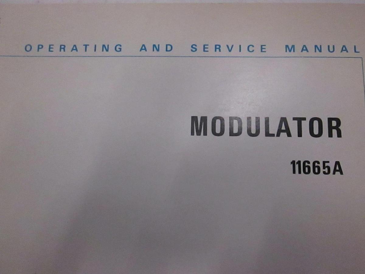 Used HP Modulator 11665A Operating and Service Manual, Used