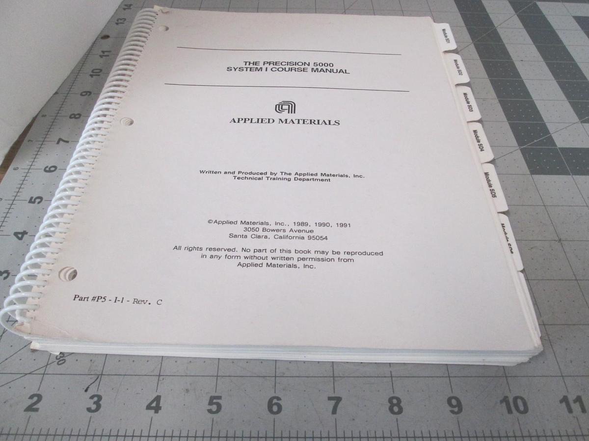 Used AMAT, Precision 5000 System I, Course Manual, Used