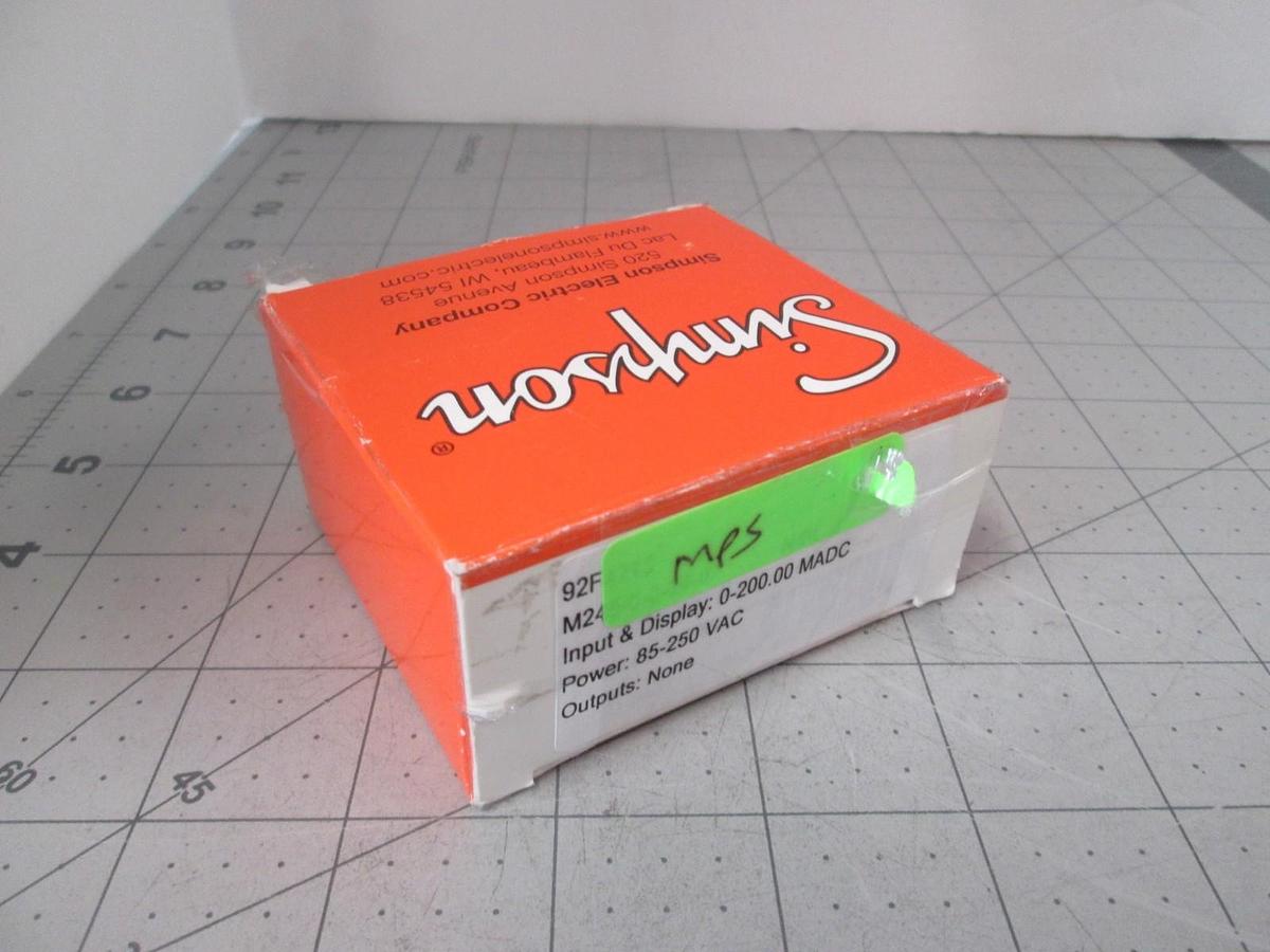 Used Simpson, Panel Meter, M24500240, New