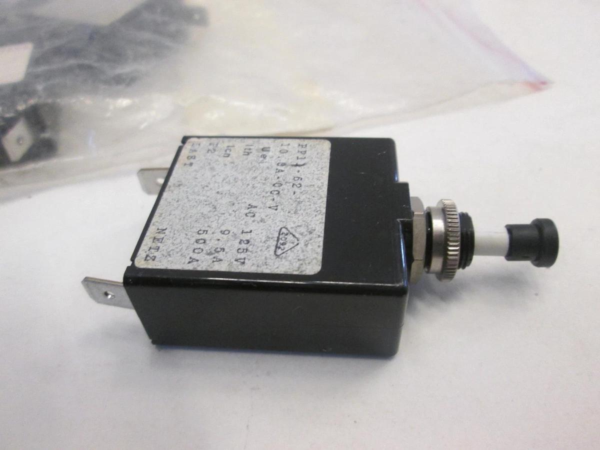 Used Airpax, PP11-62-10.0A-OC-V, Circuit Protector, 125V, 50/60Hz, Used, Lot of 3
