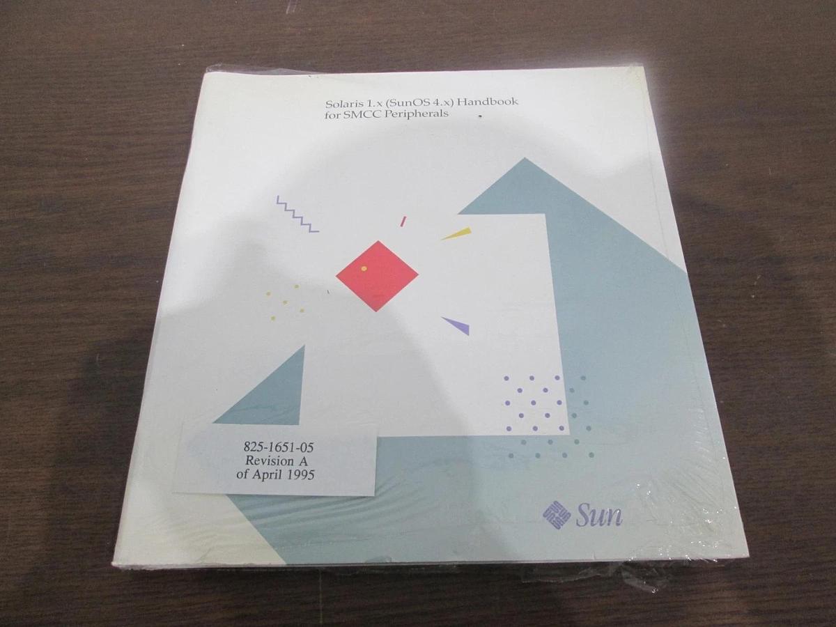 Used Sun, Solaris 1.x (SunOS 4.x) Handbook for SMCC Peripherals, 825-1651-05, New