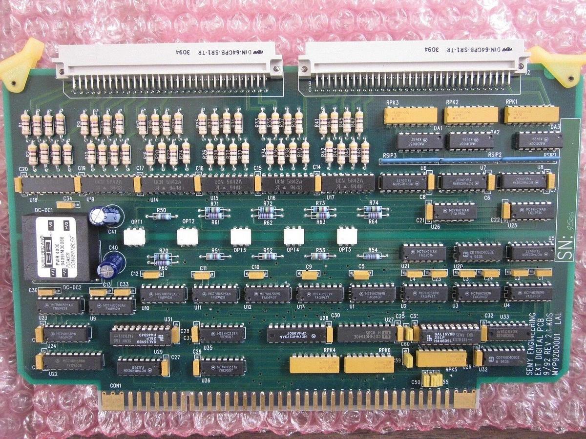 SEMY ENGINEERING MYP9200001 REV:2.1 9/92 LAL EXT DIGITAL PCB