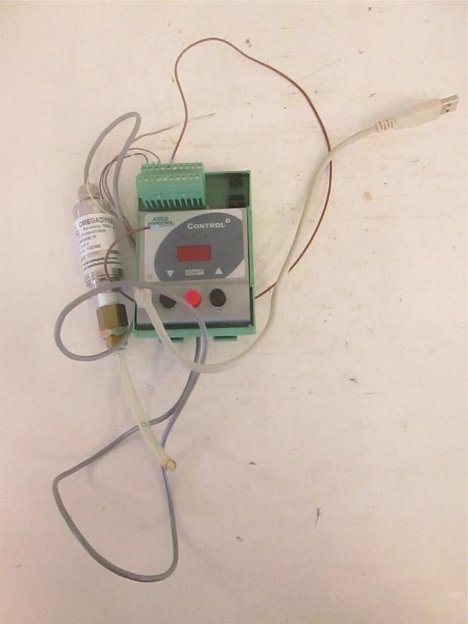 Used Asco Control Box w/ Omega PX209-015A5V Pressure Transducer, Used