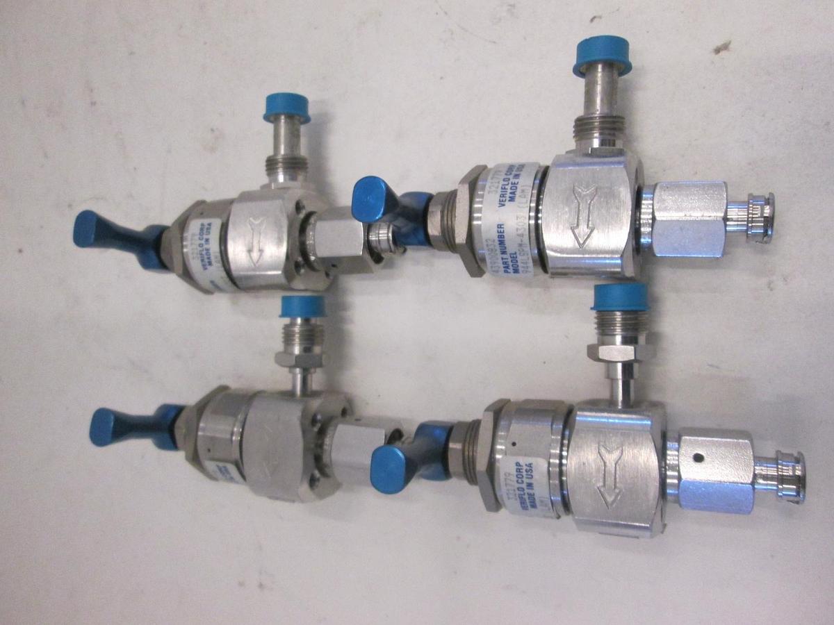 Used Veriflo, Manual Diaphragm Valve, 944LSPM-4303, Used, Lot of 4