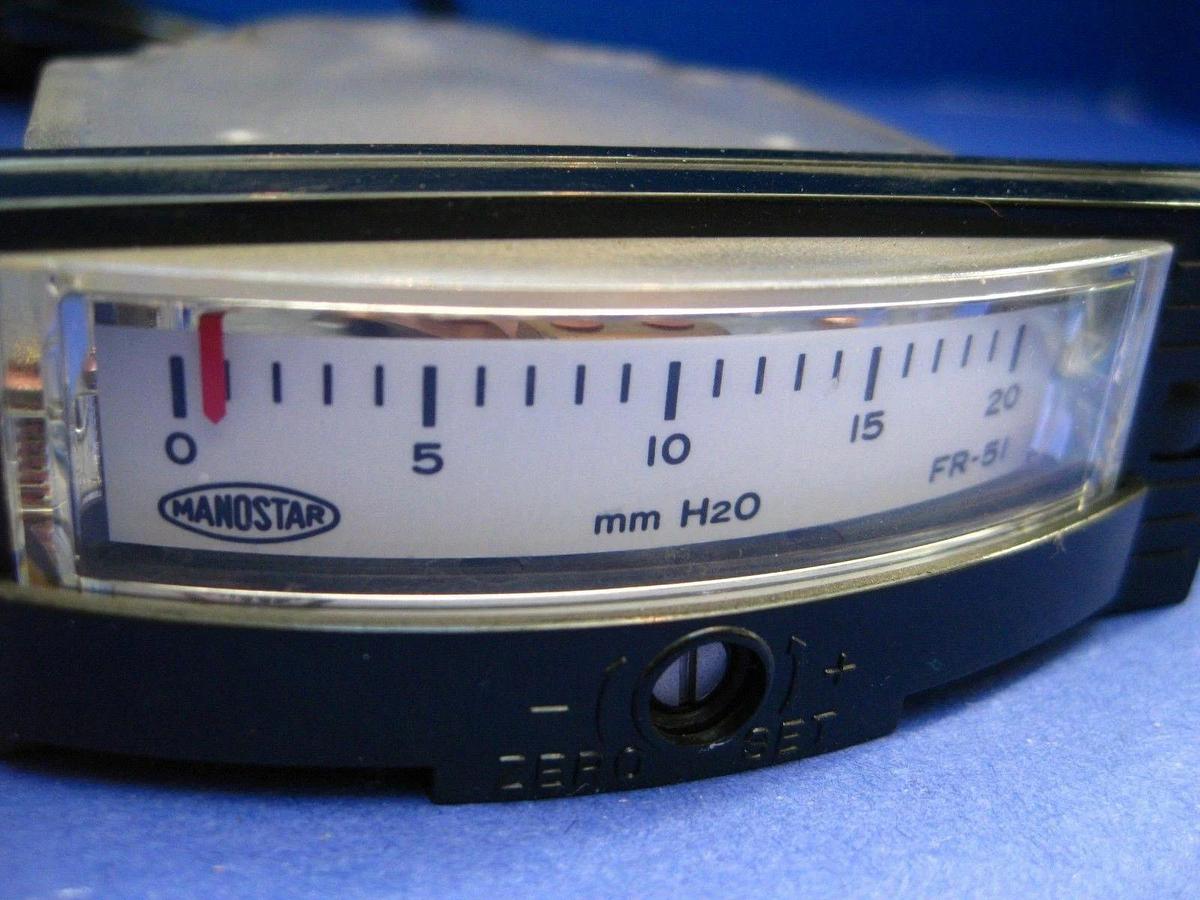 Used Manostar Gauge FR51, 0-20 mmH2O, Lot of 2, Used