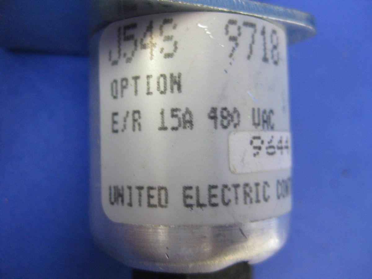 United Electric Conrols Pressure Switch J54S 9718, 480 VAC, New