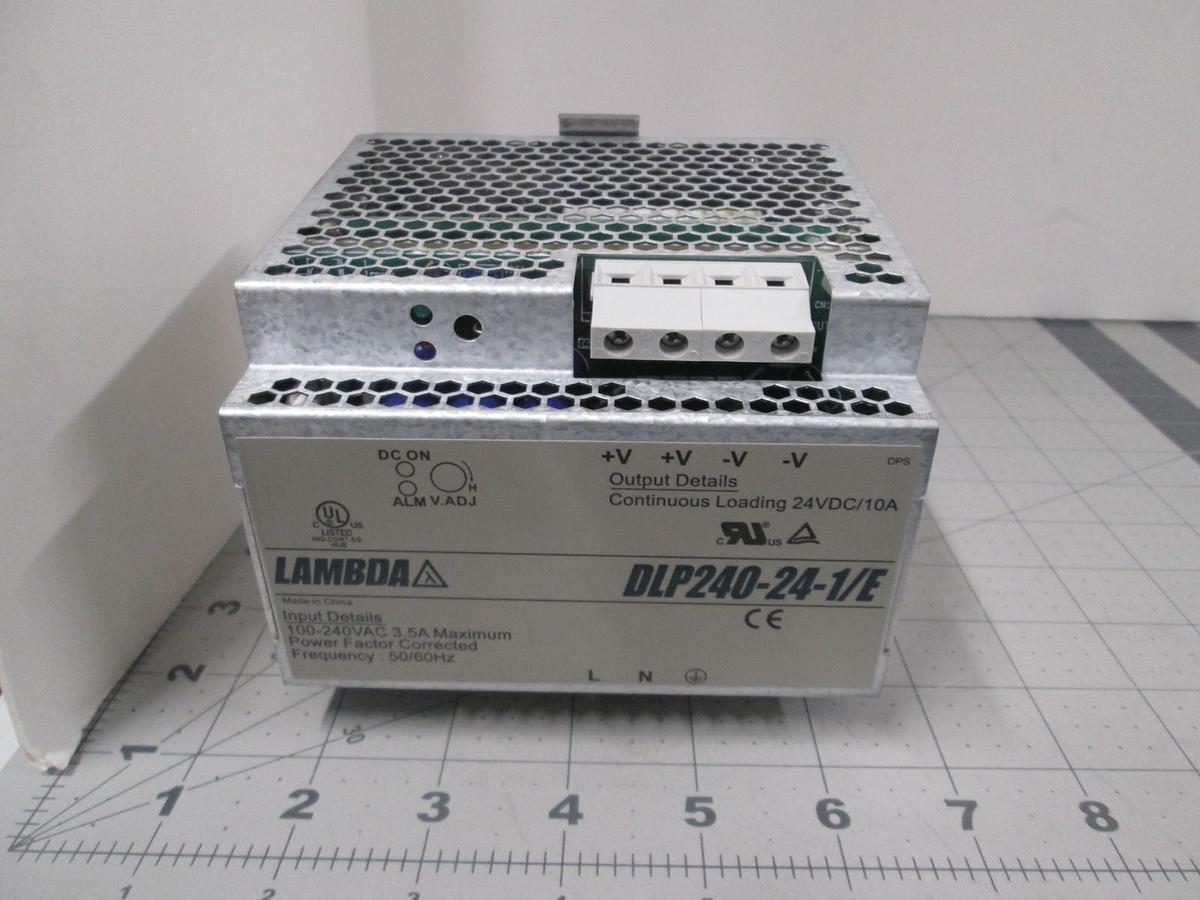Used Lambda, DLP240-24-1/E, Power Supply, 100-240VAC, 3.5A Max, 50/60Hz, Used