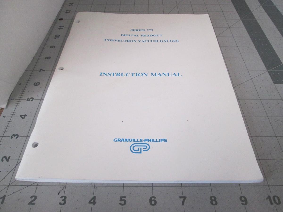 Used Granville-Phillips, Series 275 Digital Readout Instruction Manual, Used