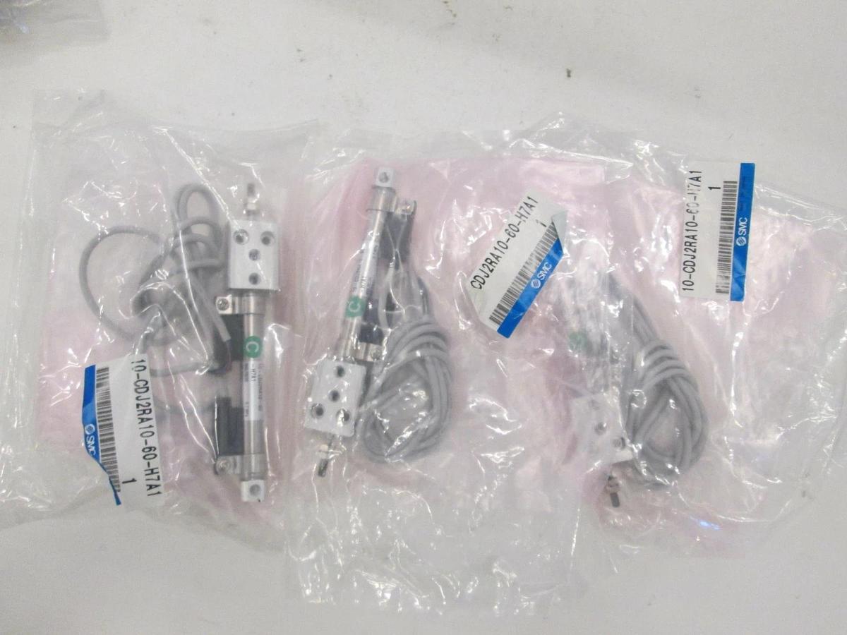 SMC, 10-CDJ2RA10-60-H7A1, Pneumatic Cylinder, New, Lot of 3
