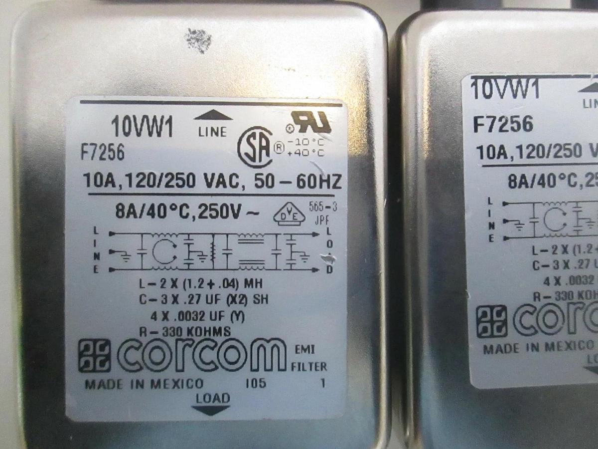 Used Corcom, 10VW1, EMI Filter, Used, Lot of 4
