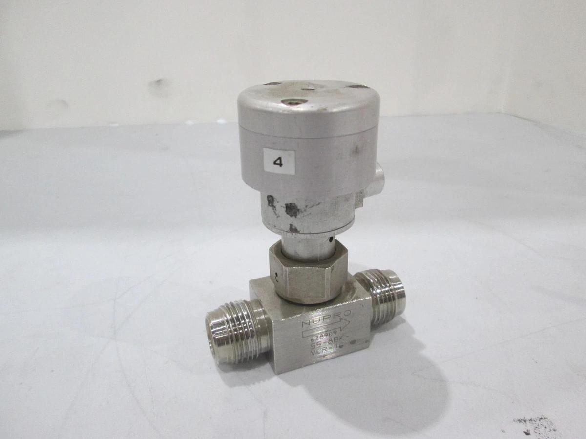 Used Nupro, SS-8BK-VCR-1C, Pneumatic Valve, Used