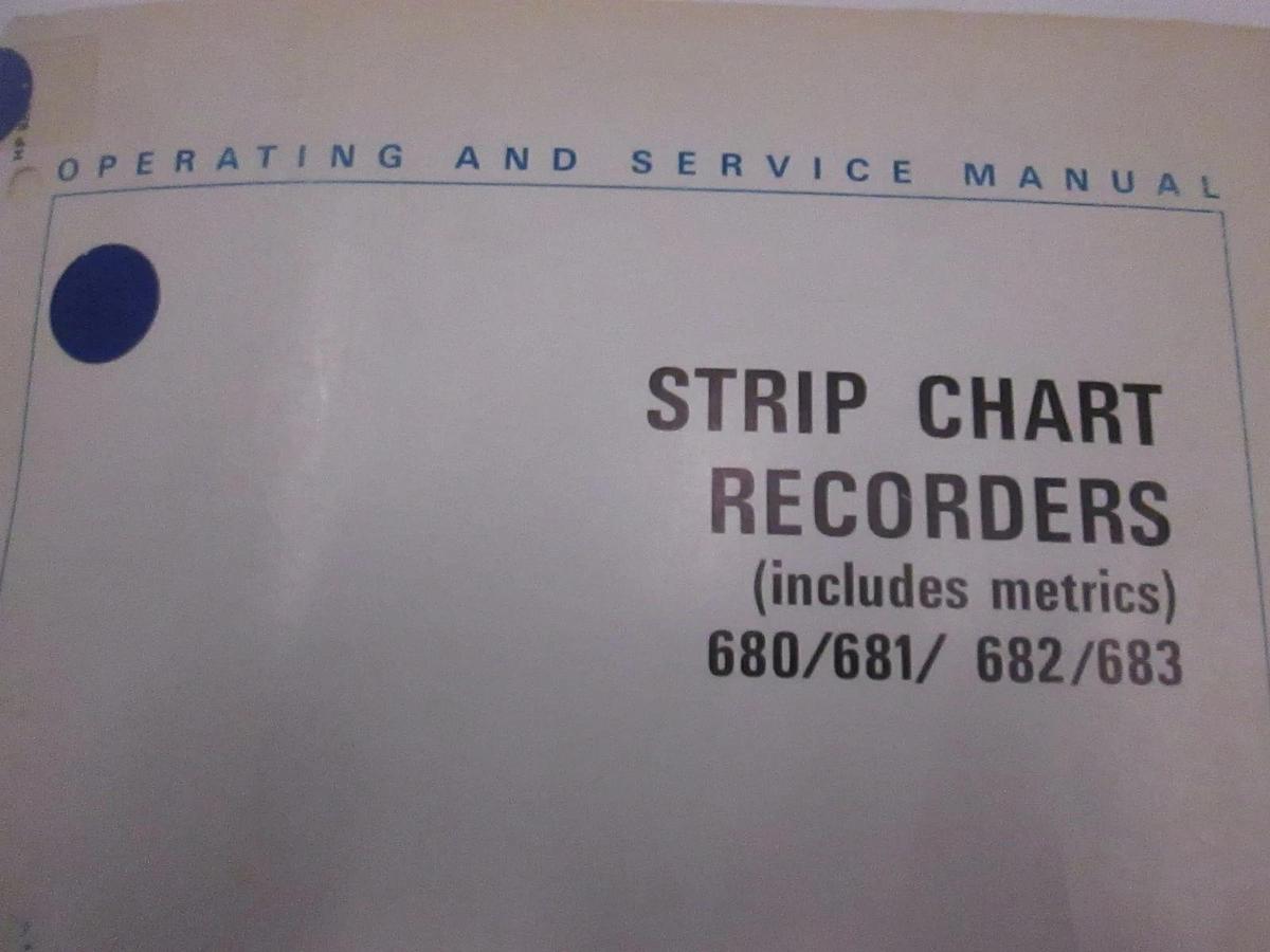 Used HP Strip Chart Recorders 680/681/682/683 Operating and Service Manual, Used