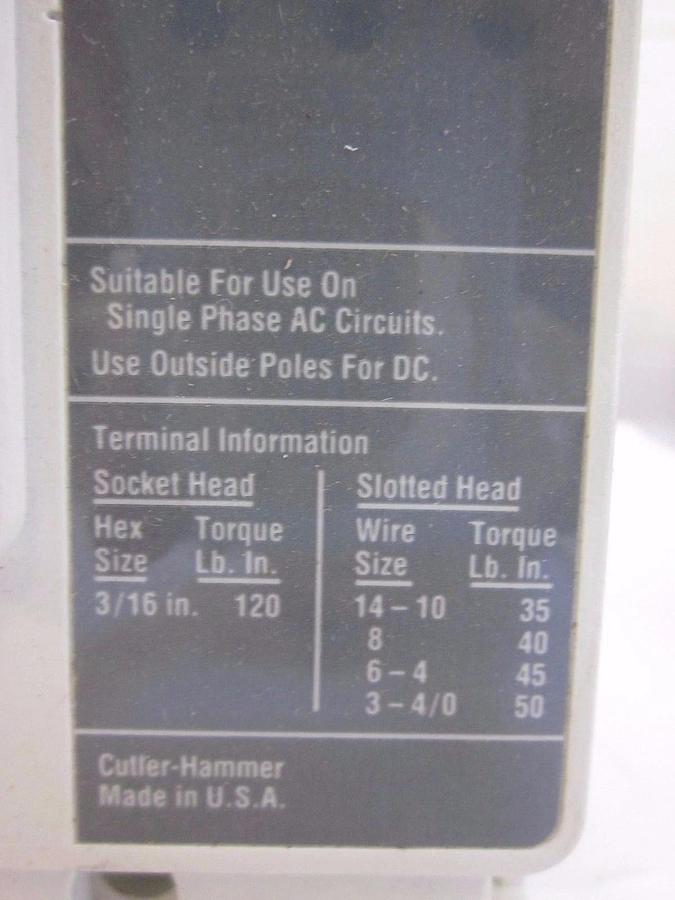 Used CUTLER HAMMER Motor Circuit Protector HMCP007C0C, 7A, 3P