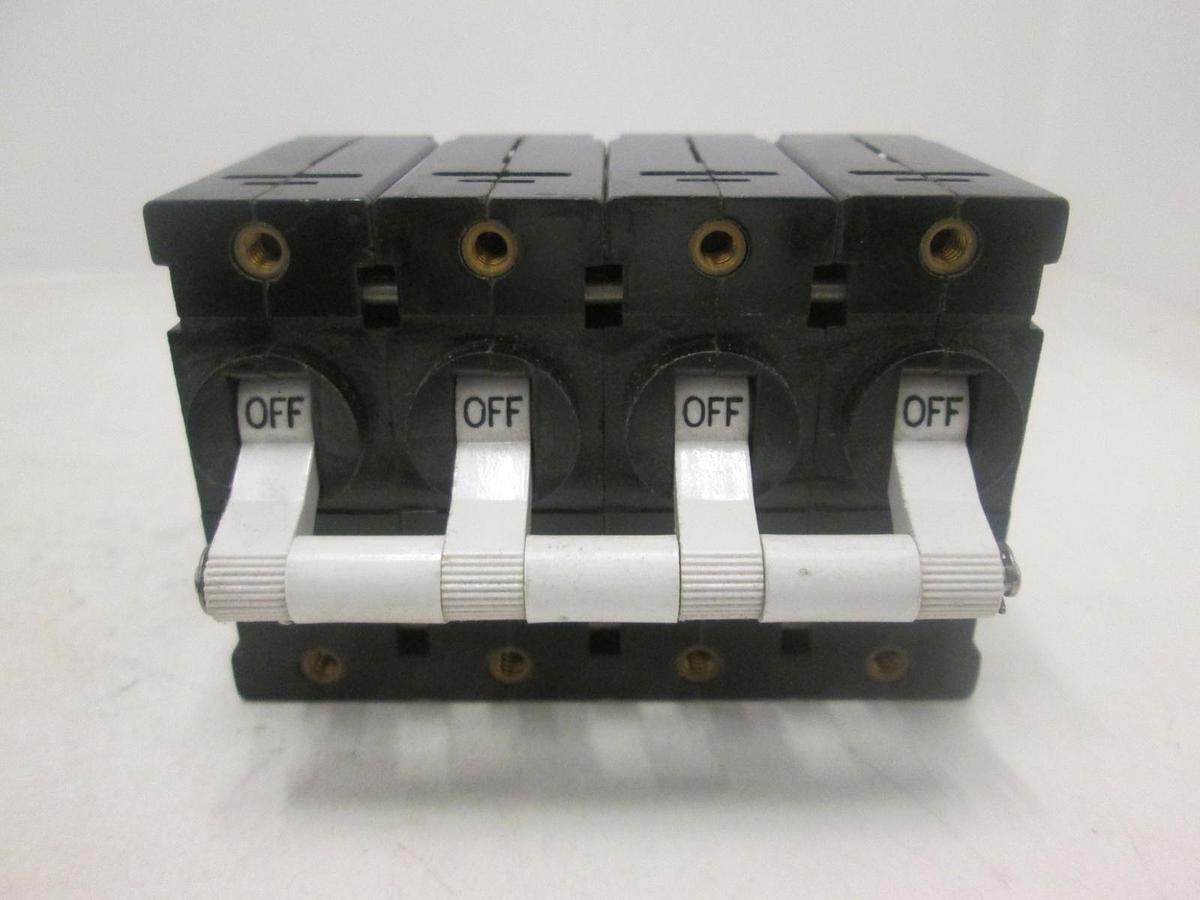 Used Carling Switch, AA4-B0-24-470-3B1-C, CIRCUIT BREAKER 4P, 7AMP, New
