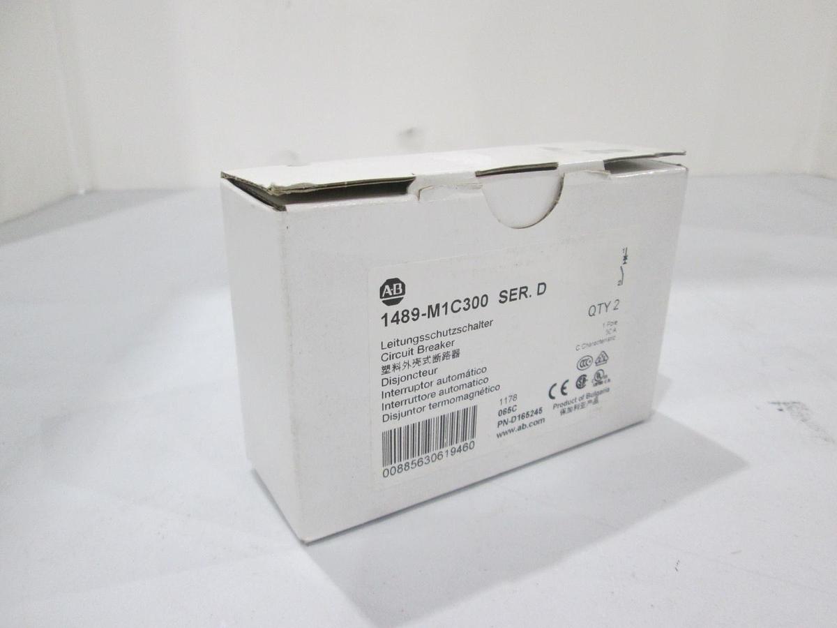 Allen Bradley, 1489-M1C300, Circuit Breaker, Single Pole, 30A, New, Lot of 2
