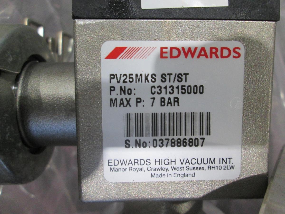 Used Edwards, Gate Valve GVI100P Assy w/ PV25MKS High Vacuum Int, Used