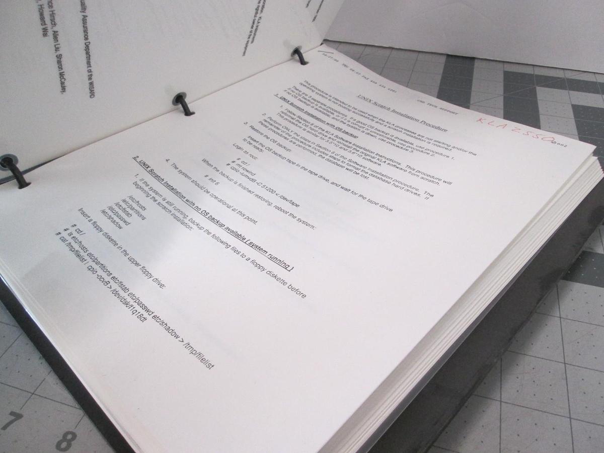 Used KLA, 255X Analysis Station, System Administration Manual, Used
