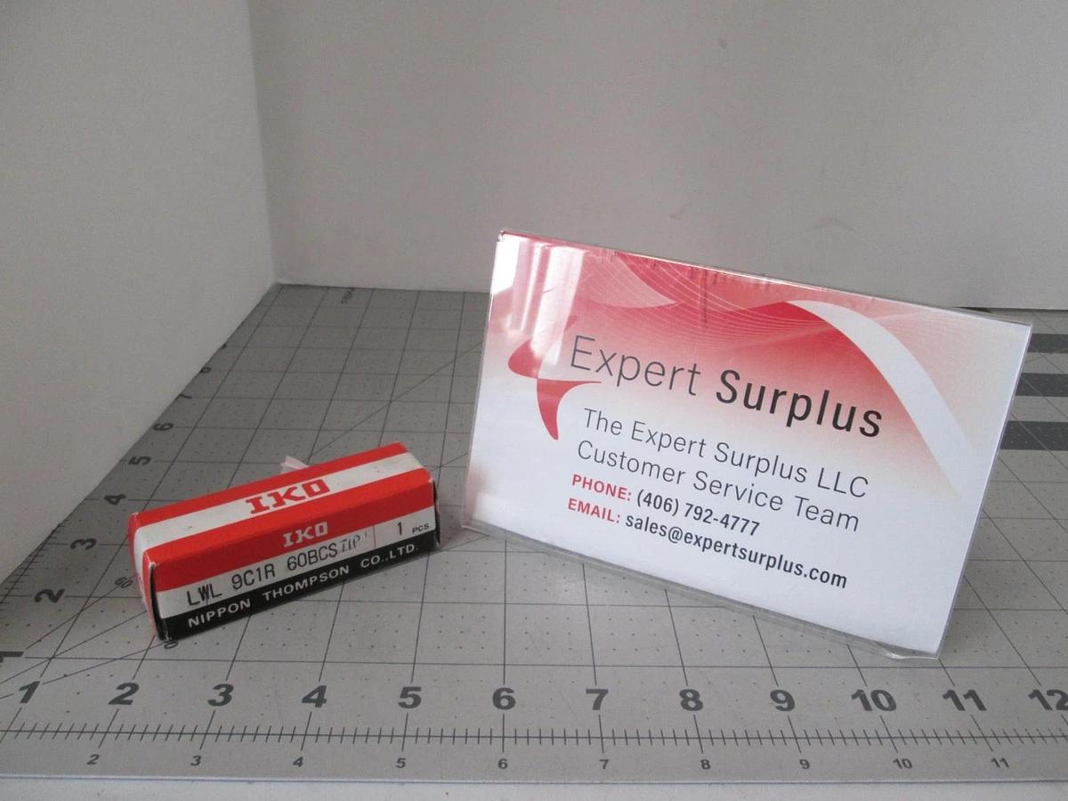 IKO, Nippon Thompson, LWL 9C1R 60BCS, Linear Rail Bearing w/ Guide, New