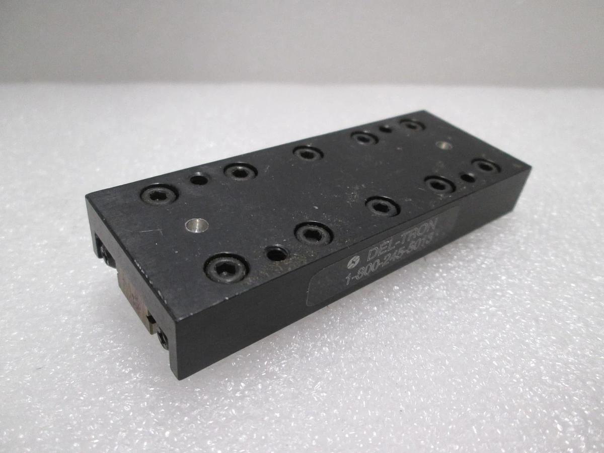 Used Del-TronLinearBearing Guide Block w/ Guide Rail, Used