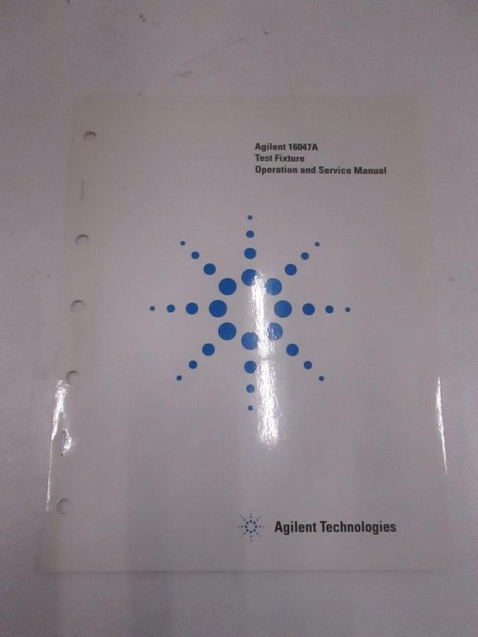 Used Agilent 16047A Test Fixture Operation and Service Manual, Used