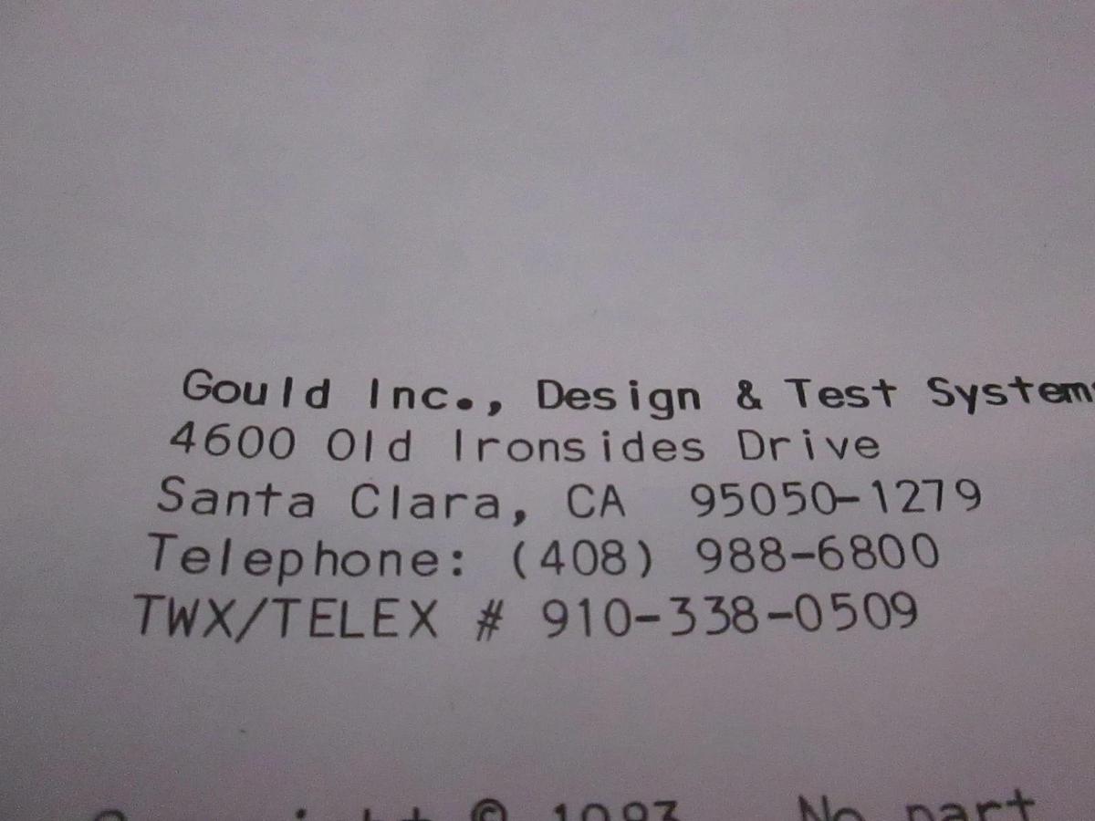 Used Gould K105-D Logic Analyzer User's Manual, Used