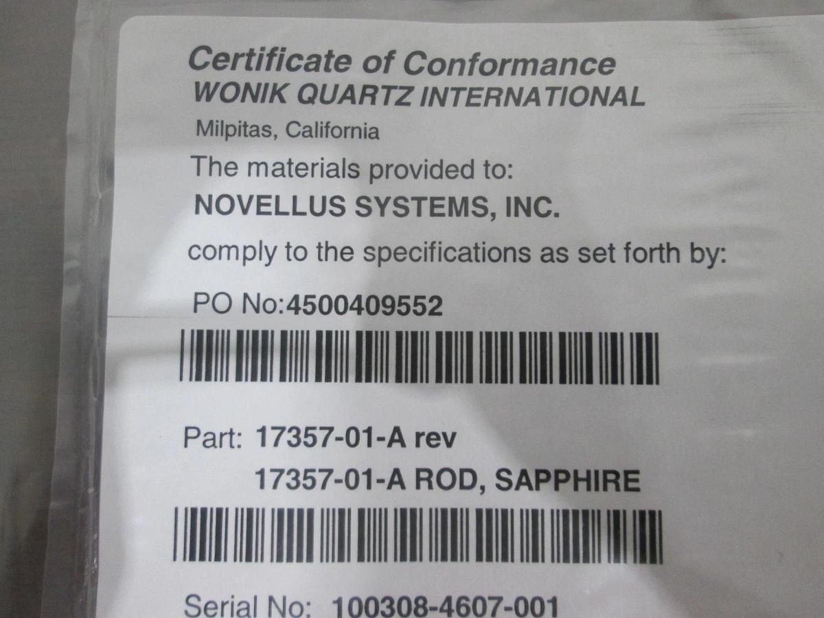 Novellus Systems, 17357-01-A, Rod, Sapphire, New