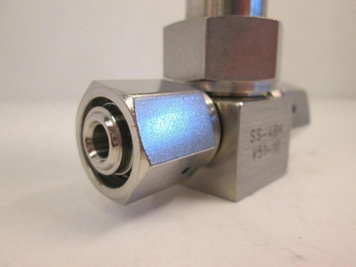 Used Nupro Pneumatic Valve SS-4BK-V51-1O, w/Actuator 1/4" FVCR, Used
