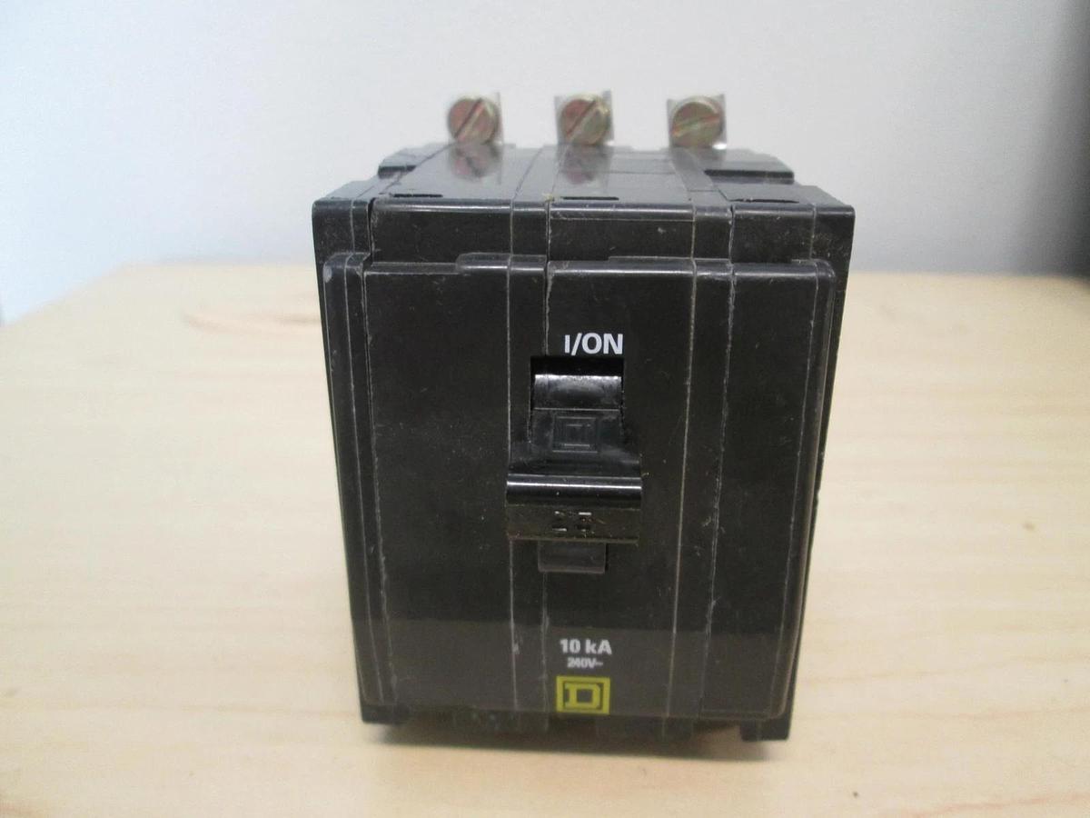 Used Square D, L-4061, Type QOB, 3 Pole Circuit Breaker, 25A, Used