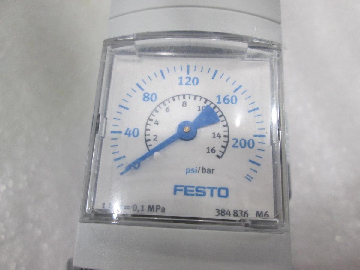 Used Festo, MS4N-LFR-1/4-D7-C-R-V-AS, Filter Regulator, Used