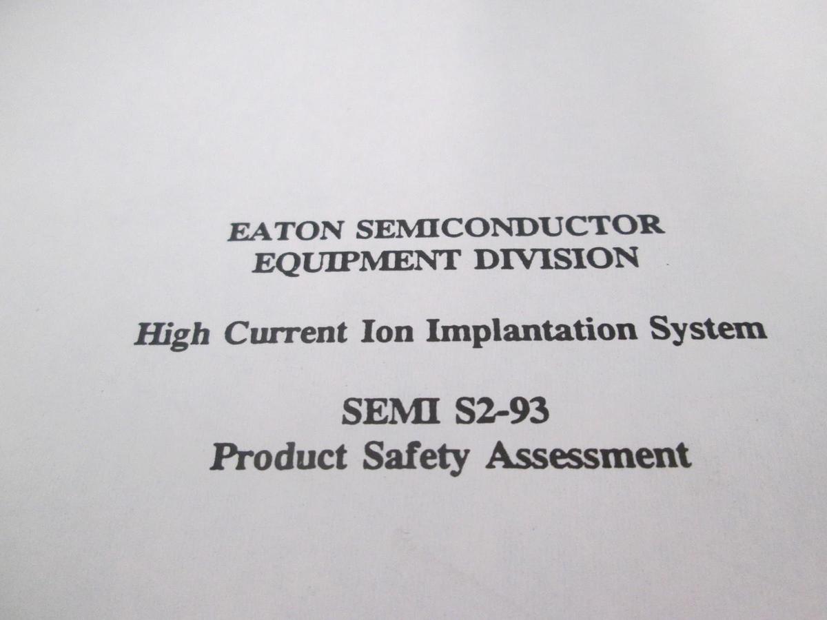 Used Eaton, SEMI, S2-93, Product Safety Assessment, Used