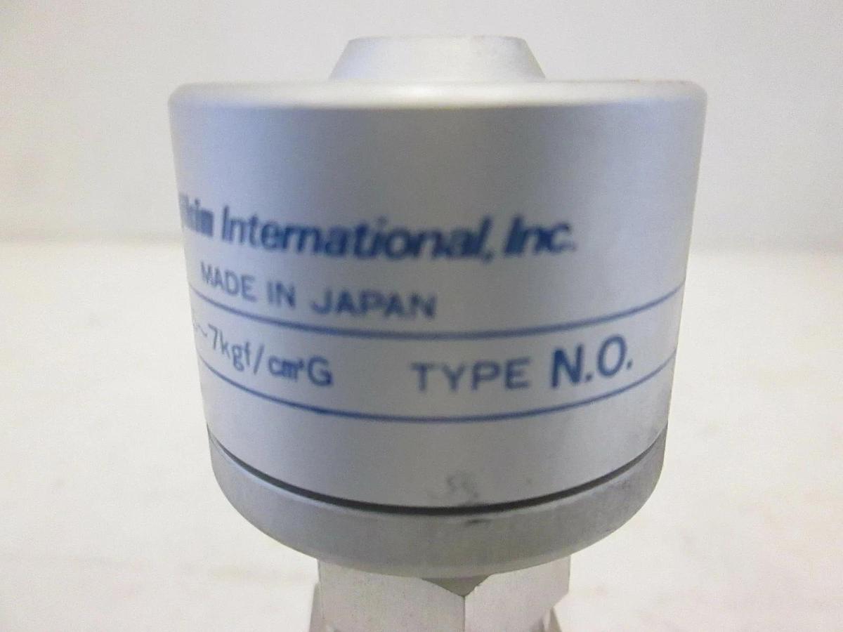 Used Fujikin O.P. 3.5-7kgf/cm2G Pneumatic Valve, N.O Butt Weld, Used