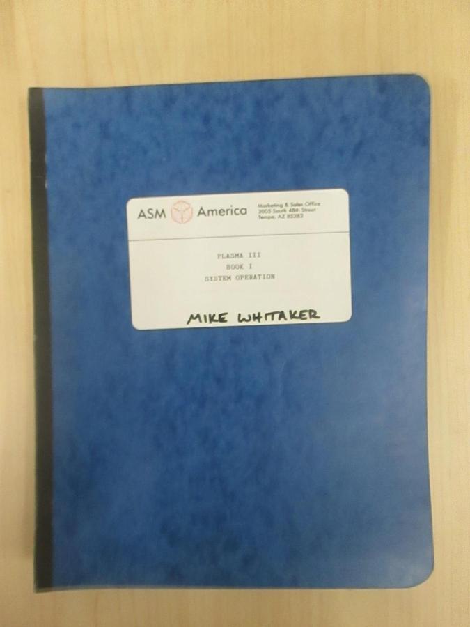 Used ASM Plasma 3 Book 1 System Operation, Used