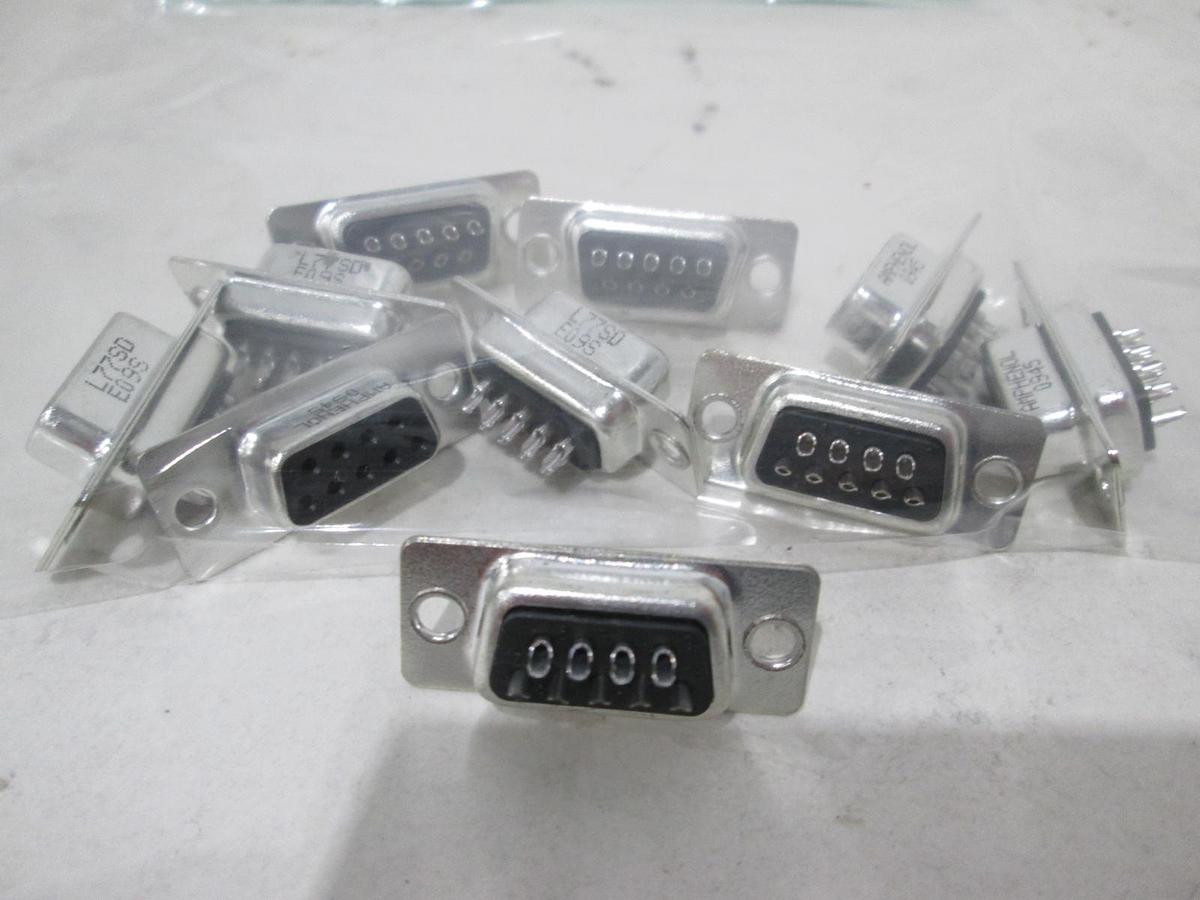 Amphenol, L77SDE09S, Female 9 Pin Connector, New, Lot of 10