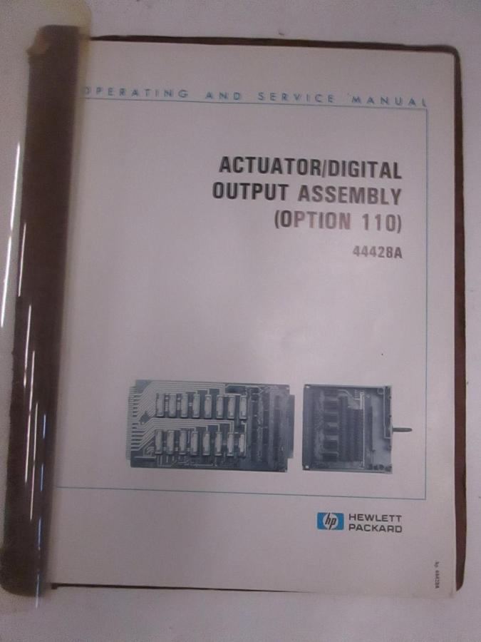 Used HP 44428A Actuator/Digital output Assy Opt. 110 Operating and Service, Used