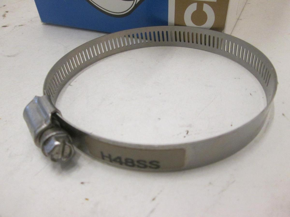 GOLD SEAL CLAMPS, H48SS, HOSE CLAMP 7/16 Band 2 3/16min To 3 1/2max, New, Lot10