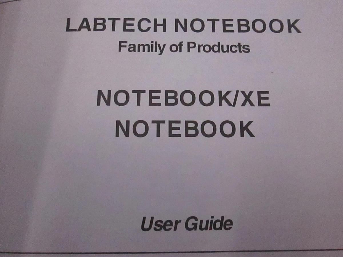 Used Labtech Notebook/XE Family of Products User Guide, Used