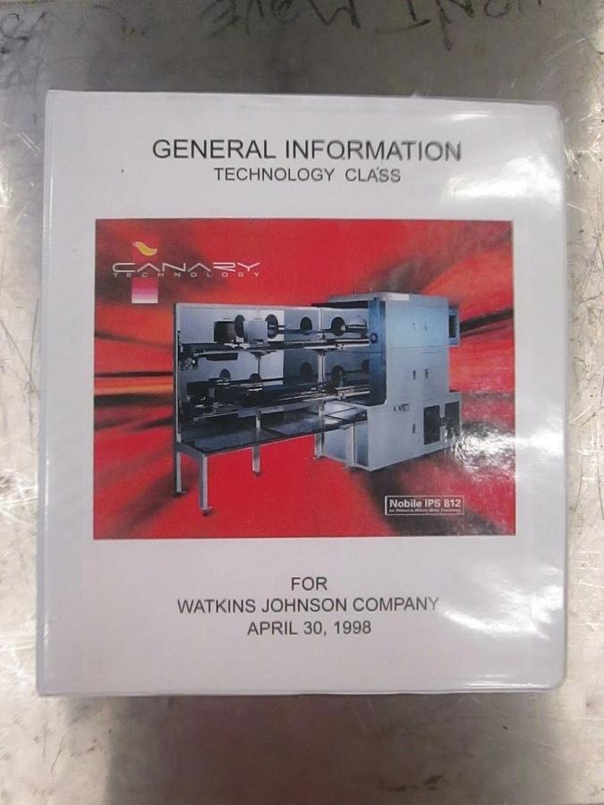 Used Watkins Johnson Nobile IPS 812 General Information, Used